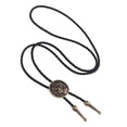 thumbnail image 2 of Collar de Unisex Yinane en Vintage Cadena de Suéter Ajustable de Gargantilla de Vaquero Occidental de Imitación de material cuero Bronce, 2 of 7