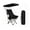 Black, variant on Folding Beach Chair with Canopy, High-Back Portable Camping Recliner for Fishing