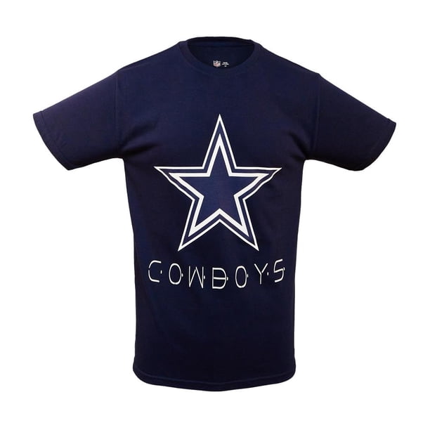 Playera NFL para Hombre, Manga Corta Dallas Cowboys Azul Marino para Hombre Talla M