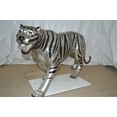 thumbnail image 5 of Nifao Tiger bronze statue with black and silver finish – Garden Outdoor Decor Sculpture, 80"L x 15"W x 34"H, 5 of 8