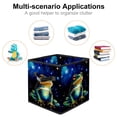 thumbnail image 2 of Starry Sky Frog Foldable Toy Box Storage Cubes Storage Basket with Handle, 10.8"x10.5"x10.6", Large Capacity, 2 of 6
