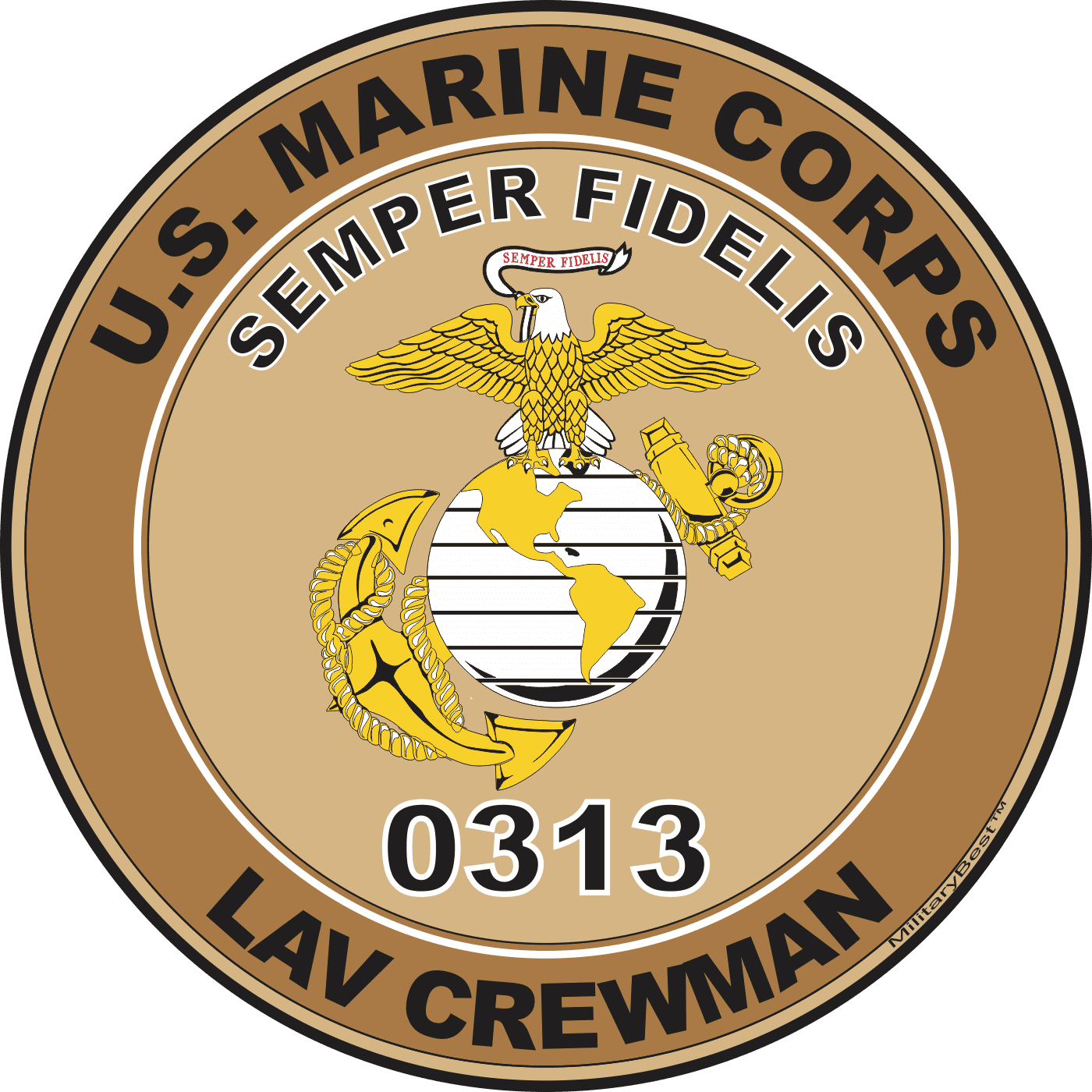 U.S.M.C. MOS 0313 LAV Crewman Decal 5.5