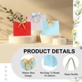thumbnail image 3 of Uxcell Gift Bags with Bow Ribbon Medium Gift Wrap Bags with Handles for Wedding Birthday Bridesmaid Party Shopping Sky Blue Mini, 3 of 7