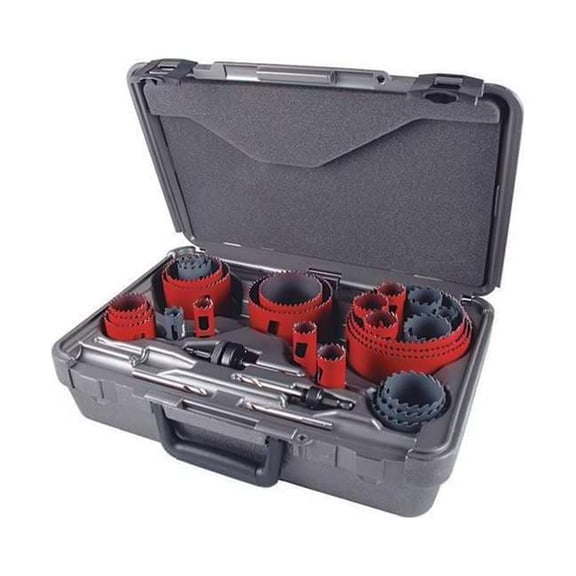 Morse Hole Saw Kit,Saw Sizes 3/4" to 4-3/4" MHSELE01