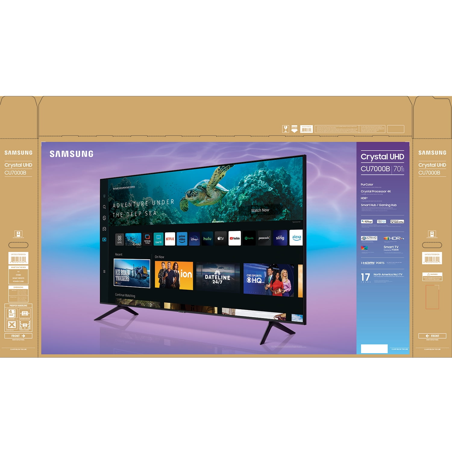 Smart Tv 4k 70 Pulgadas Samsung T7000 Un70tu7000 Crystal Hdr