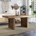 thumbnail image 5 of Furniture of America Blax Rustic Solid Wood Dining Table in Natural Tone, 5 of 9