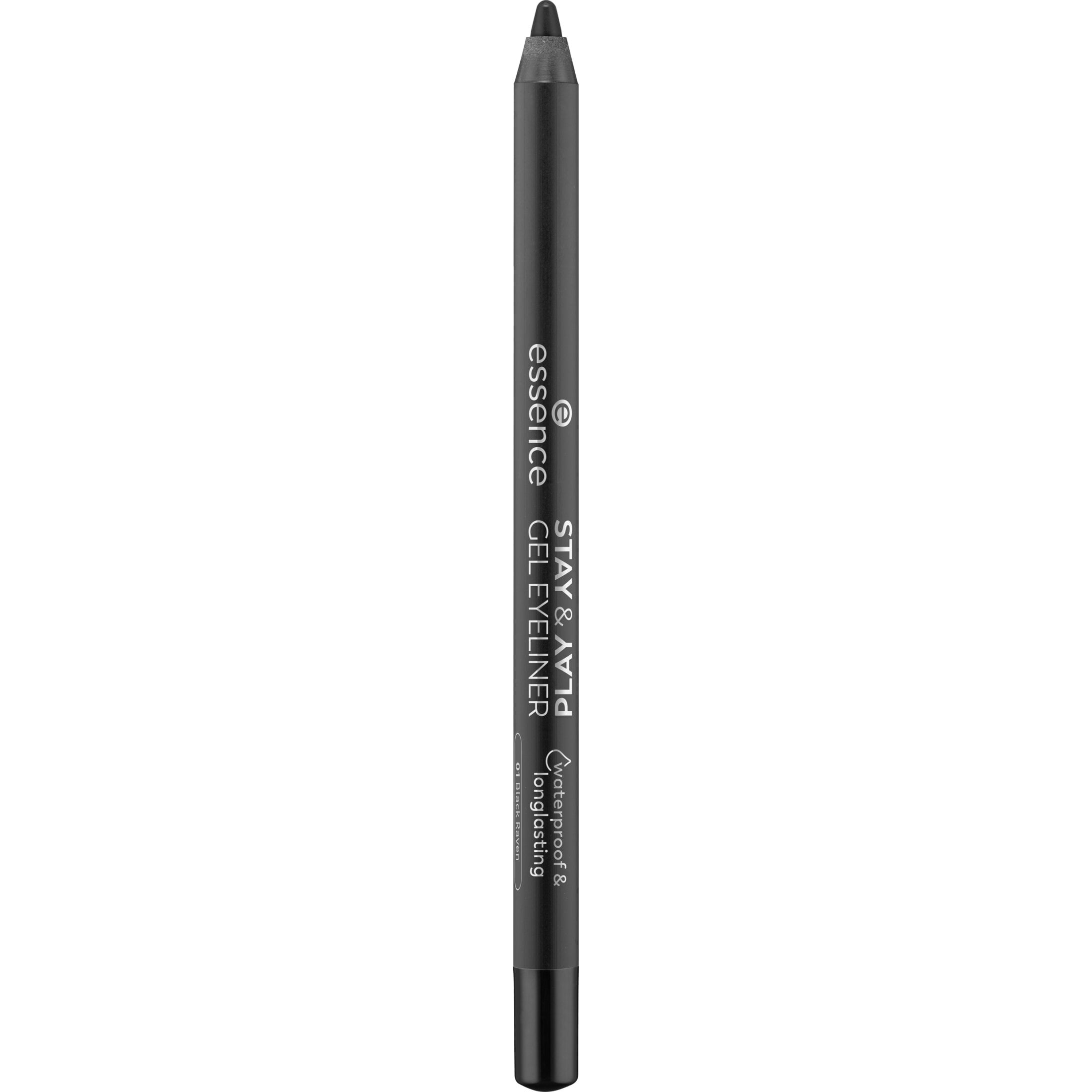 essence Stay & Play Gel Eyeliner Pencil, 01 Black Raven