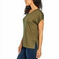 thumbnail image 4 of Orvis Women's Short Sleeve V-Neck Tunic Knit Top (Olive Night, X-Small), 4 of 4