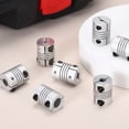 thumbnail image 4 of Uxcell 2 Pcs Acoplamiento Flexible de Eje 4 a 4mm Longitud de 20mm Diámetro de 15 Acoplador de Eje Aleación de Aluminio Conector para Motor Paso a Paso Impresora 3D Máquina CNC DIY Encoder, 4 of 6