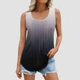 thumbnail image 2 of HAiming Plus Size Tank Tops for Women Gradient Color Sleeveless Round Neck Shirts Summer Casual Loose Basic Blouse, 2 of 5