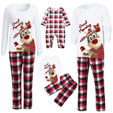 

Family Pajamas Christmas Christmas Pajamas for Family 2022 Matching Pajamas Plaid Elk Santa Matching