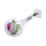Roy Kirkham Traditional Ceramic Rose Teabag Spoon in White/Purple (Set of 6)