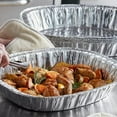 thumbnail image 2 of VeZee Disposable Oval Roasting Pan - Durable Turkey Roaster Pans Extra Large, Heavy-Duty Aluminum Foil, Deep, Oval Shape for Chicken, Meat, Brisket, Roasting, Baking, Recyclable: 150 Pans, 2 of 5