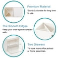 thumbnail image 4 of Pencil Pen Holder for Desk, Plastic Office Desk Accessories Organizer, Business Card/Mobile Phone/Stationery Holder Storage Box, White, 4 of 7