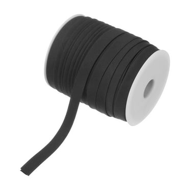 Uxcell Double Fold Bias Tape 1/2 Inch 55 Yards Cotton Bias Binding Tape Bulk for Sewing Black