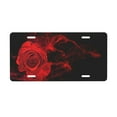 thumbnail image 7 of Rose Wrapped in Red Smoke Swirl License Plate Personalized License Plate Cover Aluminum Anti-Rust Metal Car Plates Tag Car Decoration Accessory for Men Women, 12" x 6", 7 of 7