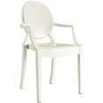 thumbnail image 2 of Home Square 2 Piece Sturdy Polycarbonate Dining Arm Chair Set in White, 2 of 5