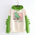 thumbnail image 4 of Cathalem Sweat à Capuche en Coton pour Femmes, Manches Longues, Vert L, 4 of 4