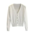 thumbnail image 2 of Neewe Women's Lightweight Button Down Cardigan Long Sleeve Casual V Neck Soft Knit Cardigans Sweater Tops, 2 of 5