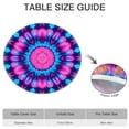 thumbnail image 6 of Colorful Tie Dye Mandala Pattern Round Fitted Tablecloth with Elastic Edge,Dining Table Cover Waterproof,Outdoor Round Tablecloth for Camping,Dining,Indoor and Outdoor, 6 of 7