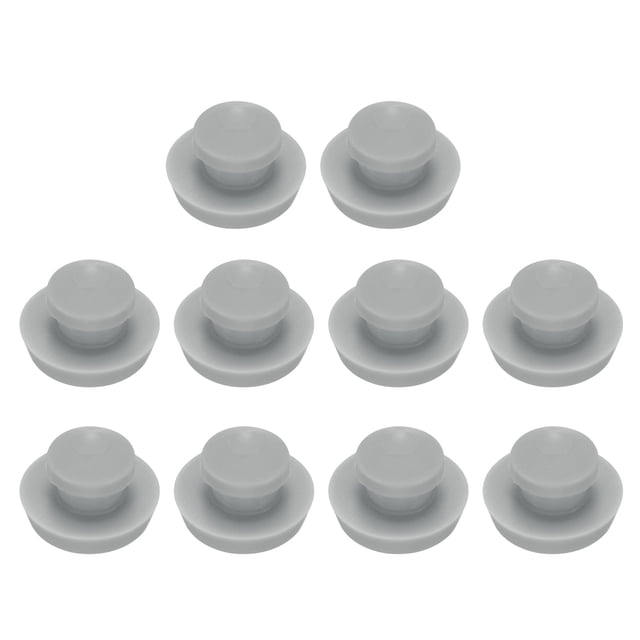 Unique Bargains 10pcs Hole Plug 1/4 Inch (5.6mm) Button Plugs Fit for 4-4.5mm Hole, Waterproof Plug Tube Plug, Grey