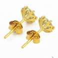 thumbnail image 3 of 2 Ct Certified Diamond Solitaire Studs, Great Shine & Bling, Yellow Finish-VIDEO, 3 of 4