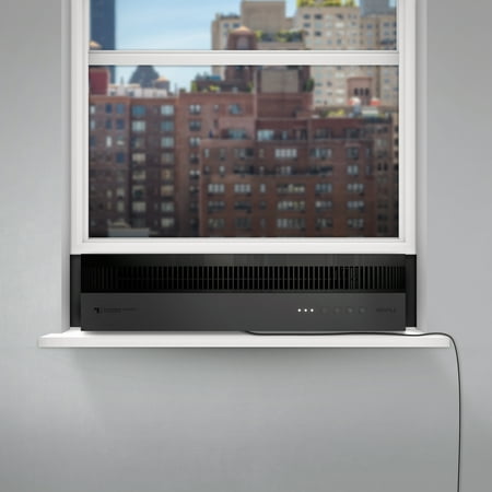 Sharper Image - PORTAL Window Fan with Reversible Exhaust - Black
