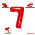 thumbnail image 2 of Globo de aluminio rojo número 7 de 32" MEIDUOCO para decoración de fiesta, 2 of 7