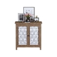 thumbnail image 4 of Homy Casa Rustic Accent Cabinet with Drawer, Carved Wood Storage Cabinet for Entryway Living Room, 4 of 8