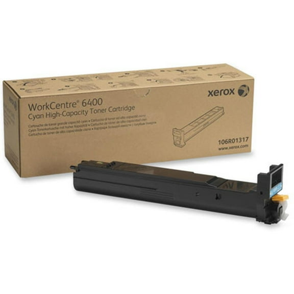 Xerox 106R01317 High Capacity Cyan Toner Cartridge for WorkCentre 6400, 16500 Pages Yield