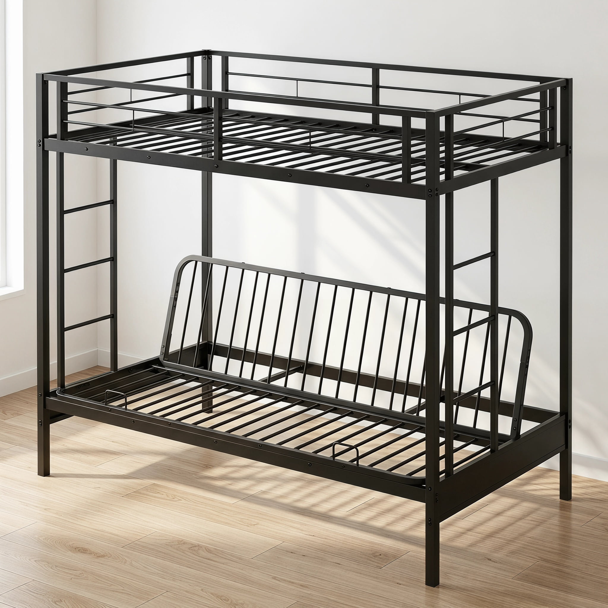 Acme Furniture Eclipse Twin over Full Metal Futon Bunk Bed