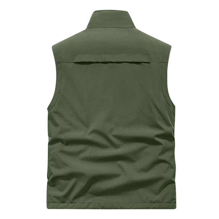 ZQUUVOU Men's Utility Fishing Vest Contoured Lightweight Jacket