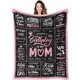 thumbnail image 1 of LHSHID Birthday Gifts for Mom Happy Birthday Mom Gifts Blanket Moms Birthday Gift Ideas Unique Birthday Gifts for Mom from Daughter/Son Mom Bday Gift Throw Blanket 40"x50", 1 of 6