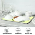 thumbnail image 3 of Iauyy Dish Drying Mat for Kitchen Counter, Super Absorbent & Hanging 16x18 / 18x24 Inch (S/M) Avocado Illustration, 3 of 8