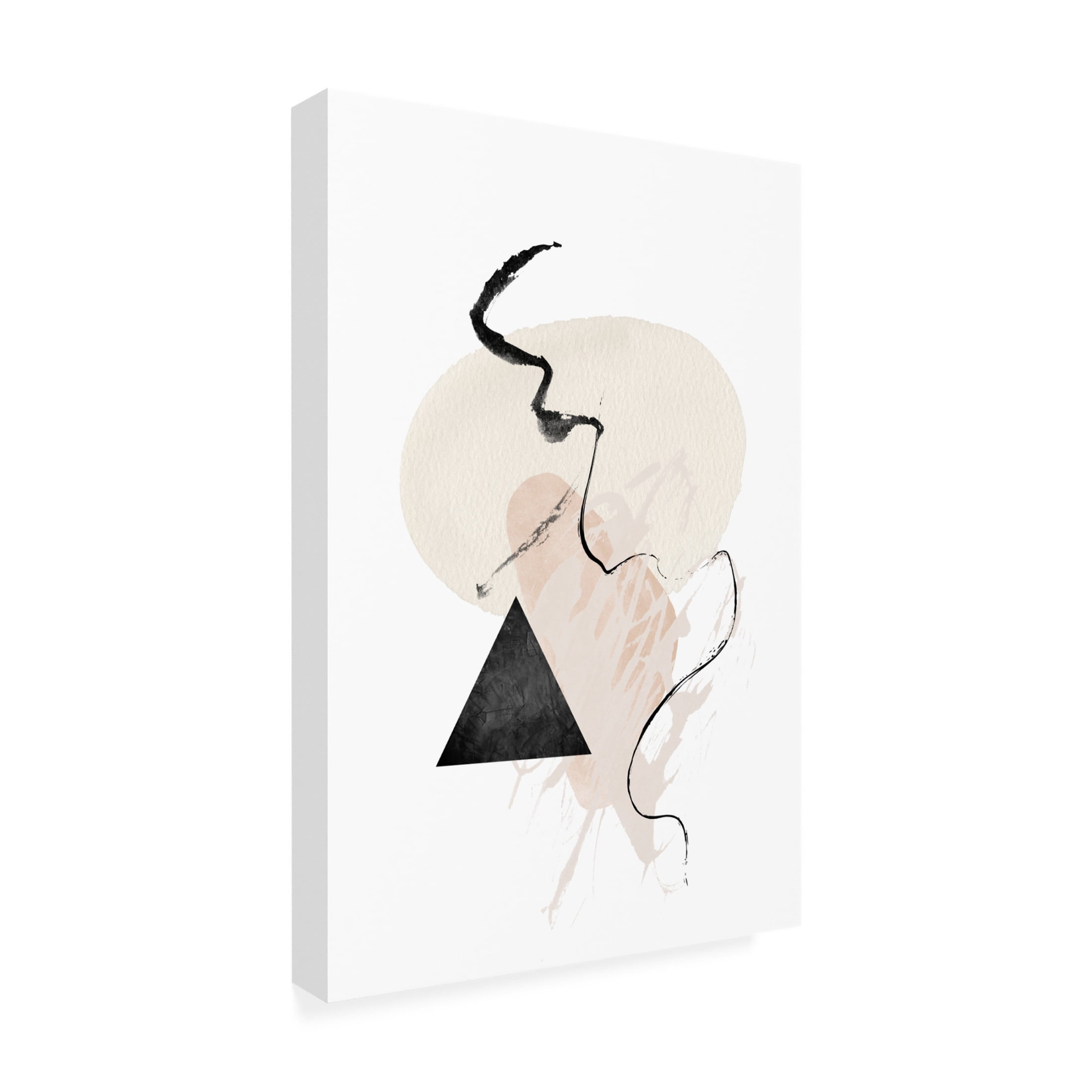Trademark Fine Art Sally Ann Moss Simple Beige 3 Canvas Wall Art