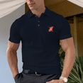 thumbnail image 6 of Men's Polo Cotton Comfort T-Shirt with Baseball Player Logo Design, 6 of 16