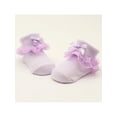 thumbnail image 5 of Newborn Baby Girls Kids Princess Bowknot Lace Ruffle Frilly Ankle Socks Bowknot, 5 of 8