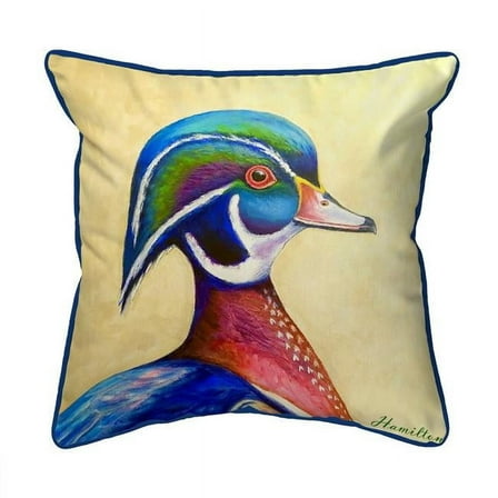 Betsy Drake HJ1200 18 x 18 in. Mr. Wood Duck Indoor & Outdoor Pillow - Large