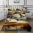 thumbnail image 1 of Mallard Queen Quilt Set Duck Hunting Bedspread Set for Kids Boys Man Flying Duck Lighting Coverlet Set,Rustic Decor Wildlife Animlas Farmhouse Style Bed Set, 1 of 5
