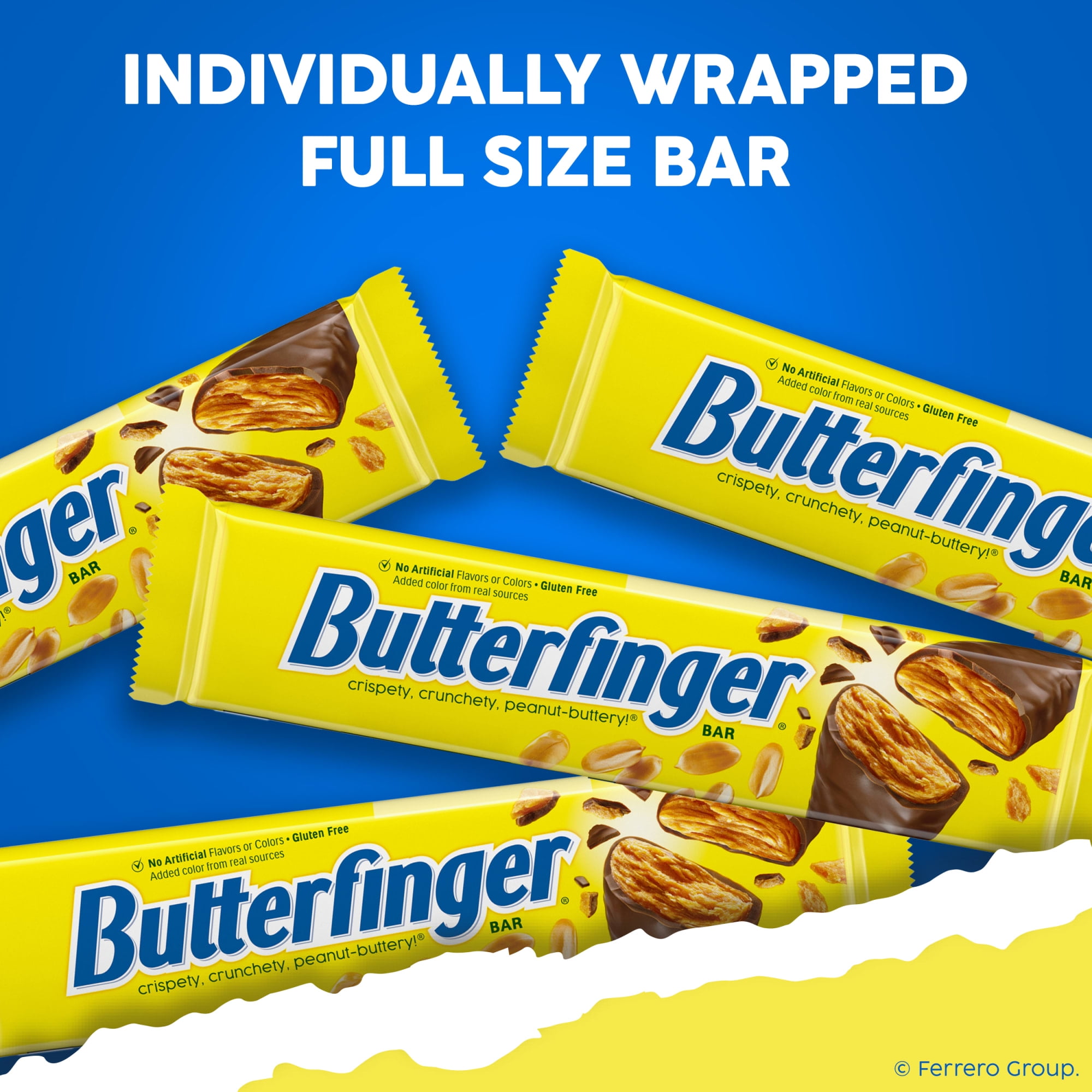 Butterfinger Share Size Candy Bar, 2 Count, Crispety Crunchety Peanut-Buttery On-The-Go Sweet Treat, 3.7 oz Pack
