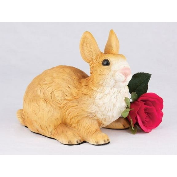Brown and White Rabbit Cremation Pet Urn for a Bunny Memorial in remembrance of your beloved family pet