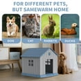 thumbnail image 5 of ENNSOO 38-Inch Plastic Dog House for Outdoor and Indoor, Waterproof with Elevated Floor and Air Vents, Blue, 5 of 6