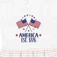 thumbnail image 4 of Inktastic America Est 1776 4th of July Girls Toddler Dress, 4 of 5