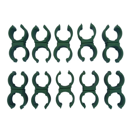 10Pcs Greenhouse Trellis Connector Fastener Clip Buckles Rotatable , Green, 16mm