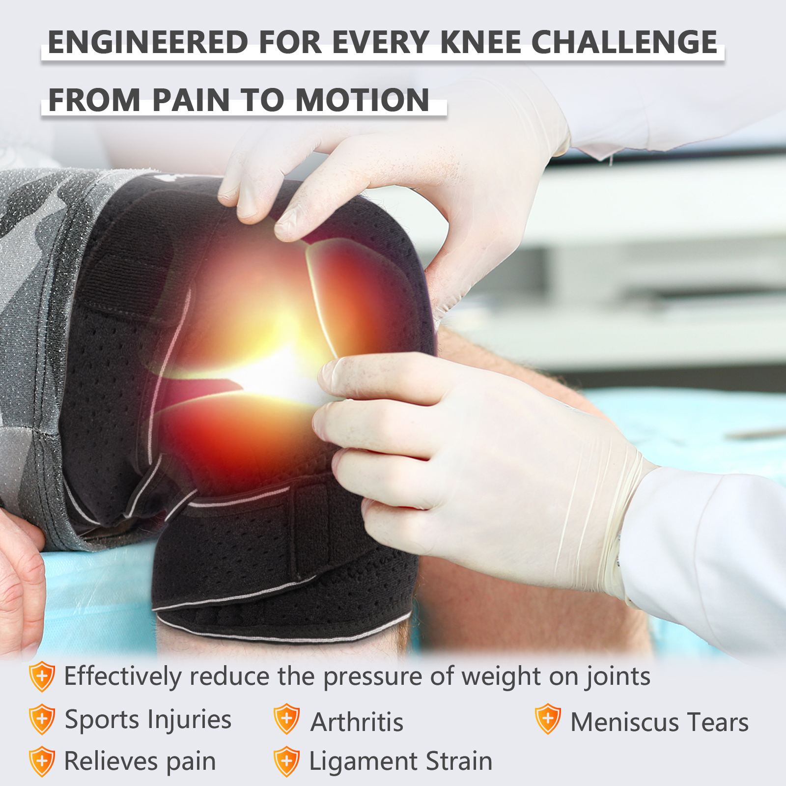Feamero Plus Size Knee Brace with Side Stabilizers photo 6