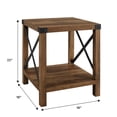 thumbnail image 3 of Walker Edison Magnolia Metal X End Table, Reclaimed Barnwood, 3 of 11