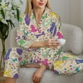 thumbnail image 6 of Fotbe Colorful Poodle Dog Pattern Long Sleeve Pajama Set for Women,Sleepwear Set,2-piece Loungewear Set,Soft PJs Comfy Nightwear with Pockets -Medium, 6 of 7