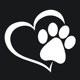 thumbnail image 2 of Linda Pata De Perro De Dibujos Animados Con Corazón De Melocotón Pegatina De Coche Animal Perro Gato Amor Mascota Coche Calcomanía Noticed PT002686-04, 2 of 2