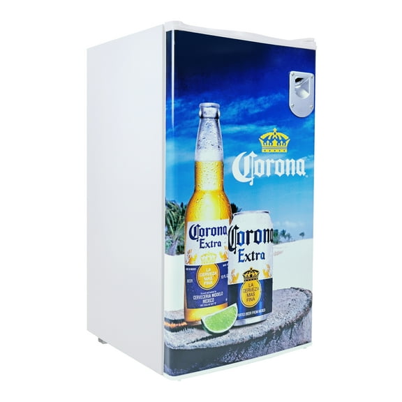 Corona Compact Fridge w/ Bottle Opener, 3.2 cu ft (90L), White