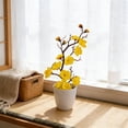 thumbnail image 4 of Artificial Bonsai Tree for Home & Office Decor - Realistic Plastic Flowers for Desk & Shelf, Low Maintenance Centerpiece Display, Yellow, JKODE, 4 of 8